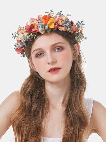 Flower Headdress, Vacation Hairstyles, Wedding Hair Wreath, Christmas Forest, Hair Wreath, Cheap Hair Products, Bridal Hair Flowers, Wedding Gifts For Bride, Boho Headband