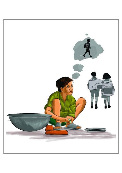 World Day Against Child Labour Stop Child Labour Posters, Child Labour Illustration, Child Labour Poster Drawing, Child Labour Drawing, Child Labour Poster, Child Labour Quotes, Save Water Images, Labour Quotes, Rangoli Competition