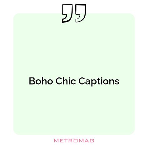 As the bohemian trend continues to grow, we rounded up the best boho captions and quotes for Instagram to help you capture the spirit of being a free spirit. See all quotes and captions on https://metromag.com/boho-captions/ Free Spirit Captions, Groovy Captions For Instagram, Bohemian Captions, Boho Captions, Sharara Captions For Instagram, Lehnga Caption For Instagram In Hindi, Fashion Captions, Boho Decorations, Quotes For Instagram