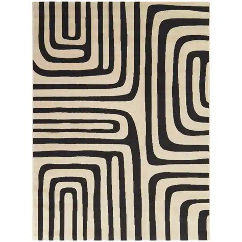 Calzoum Abstract Modern Area Rug - On Sale - Bed Bath & Beyond - 38345840 Hangar House, Rug Western, Cream Rug, Abstract Rug, Rug Store, Modern Area Rugs, Soft Yarn, Online Home Decor Stores, Rug Shopping