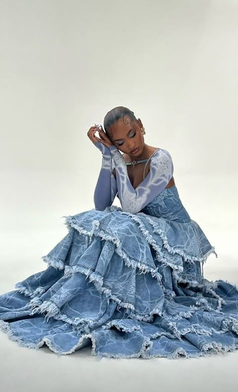 Denim Photoshoot, Denim On Denim, Denim Chic, Upcycled Fashion, Spring Summer 2023, Denim Collection, Denim Flares, Lookbook Outfits, Denim Outfit