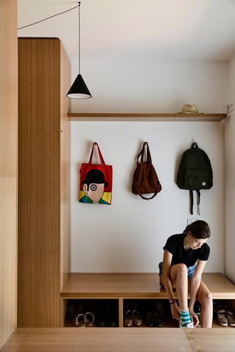 Austin Maynard Architects — Empire house, Canberra Empire House, Pegboard Organization, Mudroom Laundry, Roof Window, Boot Room, Laundry Mud Room, Curated Design, Local Design, Mud Room