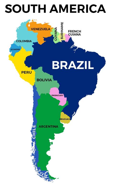 Check out the main information about the map of Brazil. It includes the map of South America, the Brazilian states, and FREE Brazil maps for download. | map of Brazil | free map of Brazil | Brazil map | regions of Brazil | Brazilian states | traveling in Brazil | Brazil travel #iheartbrazil #brazil South America Countries Map, South America Map Aesthetic, South America Map Printable, South America Aesthetic, North And South America Map, North America Continent Map, America Continent Map, Brazil Geography, Latin America Map