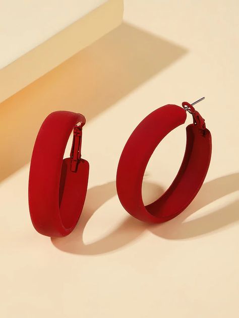 Red Hoop Earrings, Engraved Cuff, Geometric Hoop Earrings, Simple Hoop Earrings, Hammered Earrings, Tassel Drop Earrings, Hoop Earring Sets, Red Earrings, Pearl Charms