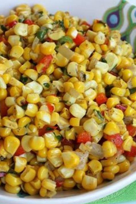 Green Acres Christmas Corn Medley Corn Confetti Recipe, Christmas Corn Dish, Corn Medley Recipe, Corn Dishes For Christmas, Peas And Corn Recipes, Canned Corn Recipes Side Dishes, Pioneer Woman Corn, Corn Medley, Italian Corn