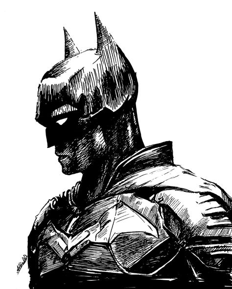 The Batman Ink Artwork, on ArtStation at https://www.artstation.com/artwork/Wm69oE Drawing For Phone Case, Drawing Valentines, Superhero Sketches, Batman Art Drawing, Spiderman Noir, Batman Comic Wallpaper, Boys Artwork, Batman Cartoon, Comic Art Sketch