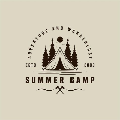 Symbol For Travel, Camp Tshirt Designs, Outdoors Logo Design, Logo Camping, Icon Graphic Design, Tent Logo, Bd Design, Nature Camp, Forest Logo