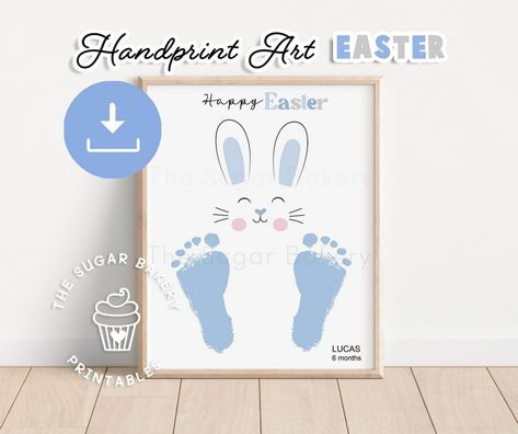 Tiny Feet, Eternal Impressions: Baby Footprint Keepsakes Easter Hand And Footprint Crafts, Easter Bunny Baby Craft, Baby Feet Bunny Painting, Easter Feet Painting, Easter Hand And Foot Print Art, First Easter Crafts, Bunny Footprint Art, Easter Footprint Crafts, Easter Footprint Art