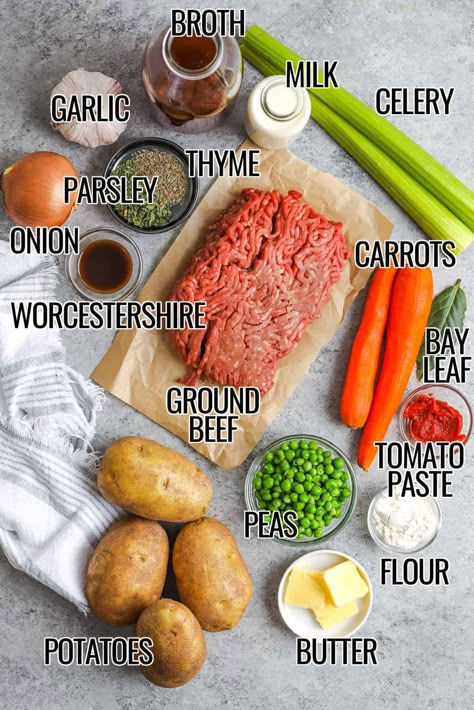 Amish Hotdish, Potato And Ground Beef Casserole, Cottage Pie Recipe Beef, Potato And Ground Beef, Beef Cottage Pie, Keto Hamburger, Keto Ground Beef, Cottage Pie Recipe, Medieval Recipes