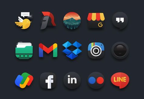 Icon Pack Android, Icons Phone, Android App Icon, Android Icons, Hd Icons, Nova Launcher, Phone Icon, The Darkness, Icon Pack