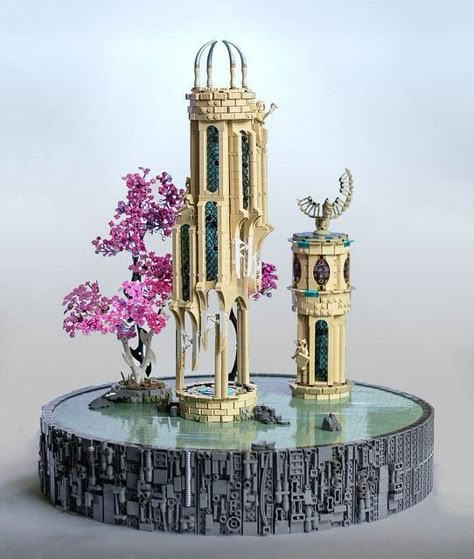 Amazing Lego Creations, Lego Craft, Lego Creative, Lego Castle, Tower Design, Lego Worlds, Cool Lego Creations, Lego Architecture, Lego Models