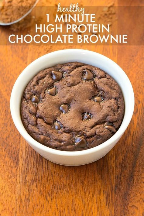 Protein Mug Cake, Protein Brownie, Protein Mug Cakes, Brownie In A Mug, Fluffy Light, Low Carb Brownies, Protein Baking, Protein Chocolate, Healthy Protein Snacks