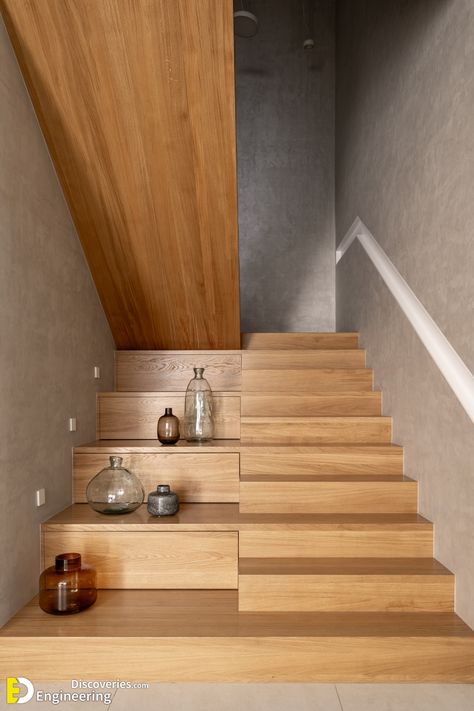 Japandi Stairs, Japandi Entrance, Japandi House, Staircase Design Ideas, Japandi Interior Design, Japandi Interiors, Modern Remodel, Japandi Living, Wood Staircase