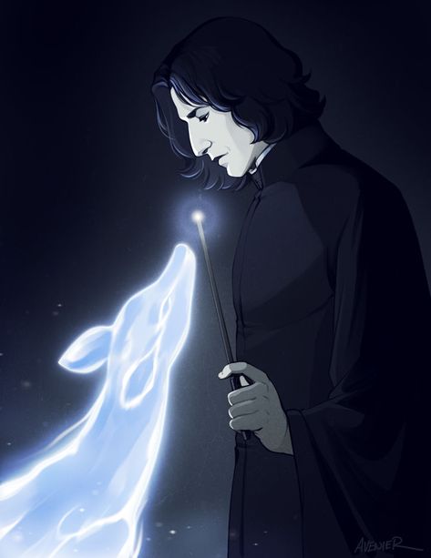 Remembrance by felixavenier on DeviantArt Snape Illustration, Patronus Art, Snape Patronus, Snape Always, Harry Potter Severus, Harry Potter Severus Snape, Snape Harry Potter, Snape Harry, Harry Potter Feels