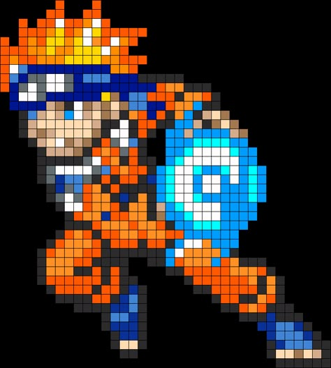 Naruto Perler Bead Pattern / Bead Sprite Naruto Bead Pattern, Anime Sprites, Naruto Perler Beads, Naruto Perler, Pixel Art Manga, Grille Pixel Art, Pixel Art Minecraft, Image Pixel Art, Modele Pixel Art