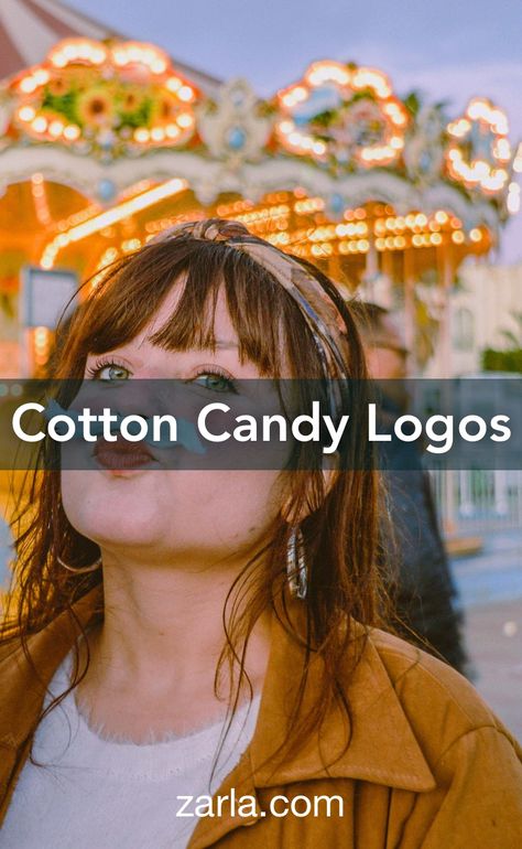 10 sweet logo ideas for your cotton candy business. Cotton Candy Business Names, Candy Business Names, Cotton Candy Sticks, Cotton Candy Business, Candy Business, Whimsical Logo, Candy Icon, Sweet Logo, Ice Cream Logo