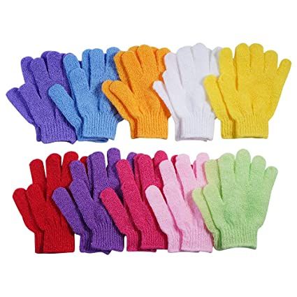 Amazon.com : 10 Pairs Exfoliating Bath Gloves, Made of 100% NYLON, 10 Colors Double Sided Exfoliating Gloves for Beauty Spa Massage Skin Shower Scrubber Bathing Accessories. : Beauty Bath Gloves, Exfoliating Gloves, Shower Scrubber, Body Scrubber, Shower Soap, Bath Brushes, Body Brushing, Spa Massage, Bath Spa