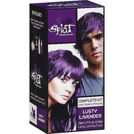 Splat Purple Hair Dye, Lavender Hair Dye, Splat Hair Dye, Purple Hair Dye, Splat Hair Color, Vegan Hair Dye, Lavender Hair Colors, Dyed Hair Purple, Hair Color Brands