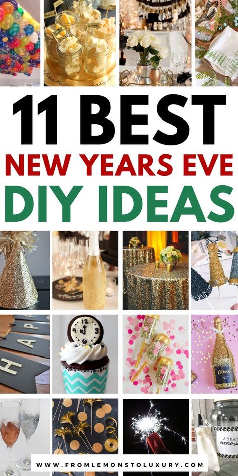 Easy New Year Decorations, New Year Eve Crafts, New Years Craft Ideas, New Years Diy Decorations, Diy New Years Decorations, Diy New Years Eve Decorations, New Years Eve Celebration, News Years Crafts For Kids, End Of The Year Celebration