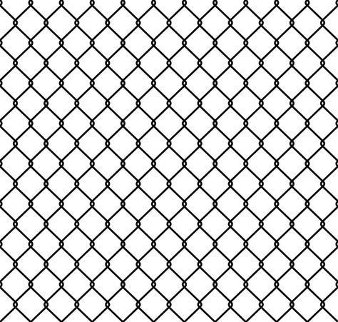 Steel wire chain link fence seamless pattern. Metal lattice with rhombus, diamond shape silhouette. Grid fence background. Prison wire mesh seamless texture. Vector illustration on white background Fence Tattoo, Metal Lattice, Shape Silhouette, Metal Fence, Chain Link Fence, Texture Vector, Seamless Textures, Mood Board Design, Wire Mesh