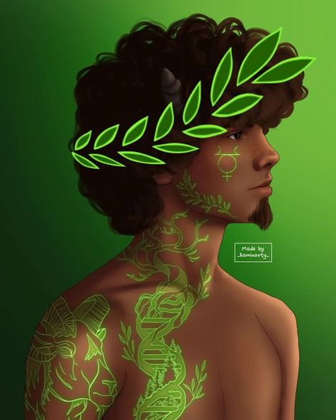 Kamila on Instagram: "Grover Underwood as a greek god🌳💚 Who's next? . . . . . . . . . . . #percyjackson #pjo #groverunderwood #nature #percyjacksonfanart #pjofanart #percyjacksonseries #rickriordan #riordanverse #greek #greekmythology #mythology #greekgods #god #fanart #art #artist #artistsoninstagram #digitalart #digital #digitalartist #illustration #procreate #procreateart #explorepage" God Fanart, The Kane Chronicles, Percy Jackson Drawings, Percy Jackson Fanfic, Rachel Elizabeth Dare, Grover Underwood, Percy Jackson Wallpaper, Zio Rick, Hazel Levesque