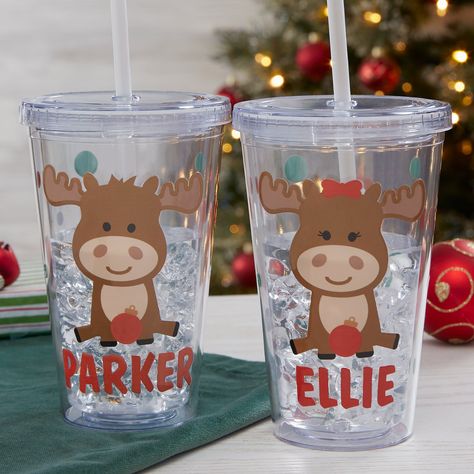 Personalization Mall, Christmas Cups, Tumbler Christmas, Custom Stocking, Rhinestone Projects, Crafty Christmas, Christmas Moose, Last Minute Christmas Gifts, Acrylic Tumbler