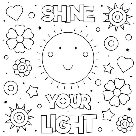 Light Coloring Page, Merry Christmas Coloring Pages, Jesus Coloring Pages, Mindset Activities, Black And White Vector, Coloring Pages Inspirational, Love Coloring Pages, Quote Coloring Pages, Valentines Day Coloring