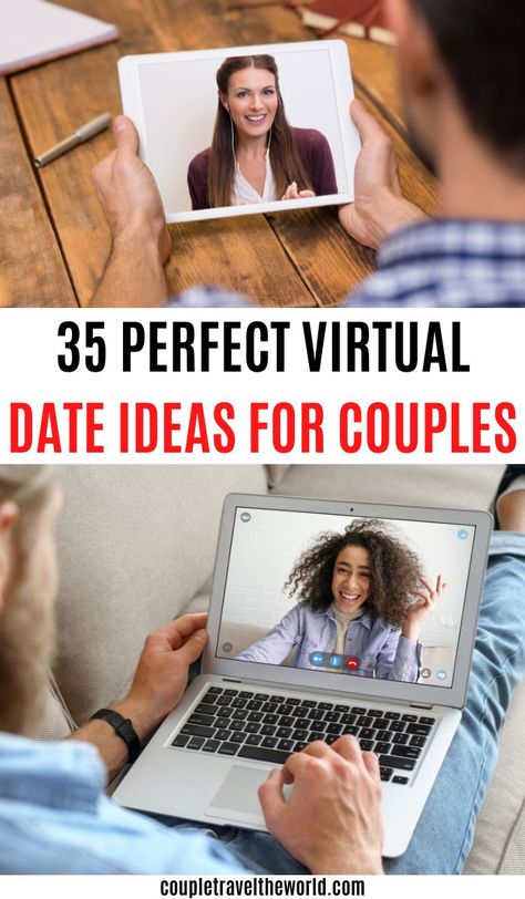 35 Perfect Virtual Date Ideas For Couples. Zoom Date Ideas, Date Ideas Long Distance, Virtual Date Night Ideas, Date Ideas List, Date Night Ideas Romantic, Virtual Date Ideas, Rainy Day Dates, Date Ideas Romantic, Relationship Advice Marriage