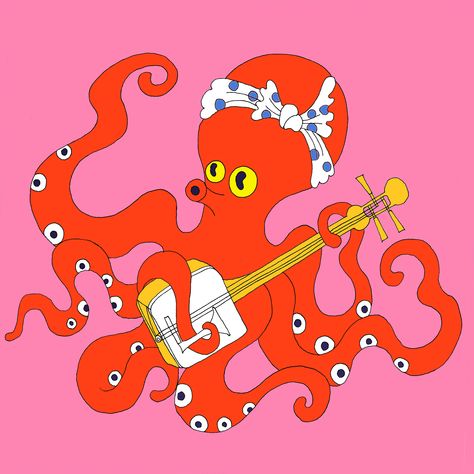 ”Octopus”JAPAN SENSES 艶祭 on Behance Octopus Illustration, Power Pop, Octopus Art, Illustration Fashion, Game Show, Bart Simpson, Kitsch, Octopus, Adobe Photoshop