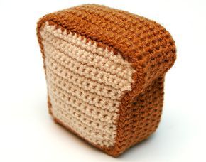 Free Crochet Pattern & Video Tutorial: Bread Loaf Letter-Organizer! | Twinkie Chan Blog Bread Crochet Bag, Toast Amigurumi Free Pattern, Crochet Loaf Of Bread, Crochet Breakfast Food Free Pattern, Toast Crochet Pattern Free, Crochet Bread Slice, Bread Crochet Pattern, Crochet Toast Pattern, Crochet Sandwich Pattern Free