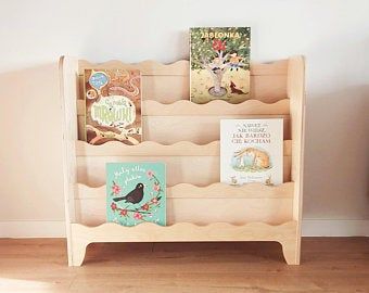 Kids Bookcases and Toyshleves by WAMMcosyroom on Etsy Nursery Bookshelf Ideas, Toddler Book Shelf, Baby Book Shelf, Children Bookshelf, Toddler Bookshelf, Front Facing Bookshelf, Toddler Bookcase, Baby Bookshelf, Bookcase Library