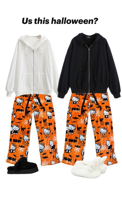 i love this Halloween Sleepover, Classy Halloween Costumes, Matching Outfits Best Friend, Couple Matching Outfits, Twin Outfits, Preppy Fall, Matching Halloween, Aesthetic Hoodie, Cute Lazy Day Outfits