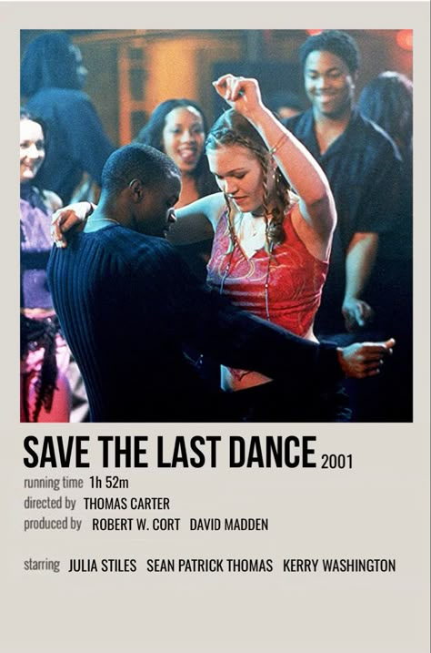 minimal polaroid movie poster for save the last dance Save The Last Dance Movie, Sean Patrick Thomas, Stiles And Derek, Polaroid Movie Poster, Dance Movie, Romcom Movies, Save The Last Dance, Movie Hacks, Movies To Watch Teenagers