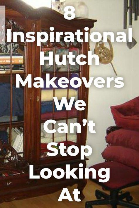 Inspiration for your next hutch makeover! You'll love them all. #diy #furniture #hutch #diyhomedecor #diyfurnitureseat Fall Hutch Decor Ideas, Hutch Makeover Diy, Hutch Furniture, Tv Center, Vintage Hutch, Euro Trash, Hometalk Diy, Hutch Makeover, Hutch Decor