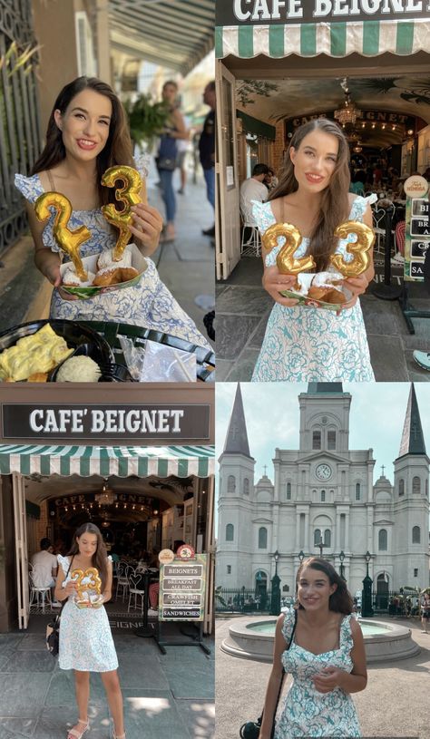 #birthday #23 #neworleanstrip #photoshoot #photography #travel Birthday In Cafe Photography, Cafe Birthday Photoshoot, Birthday In Cafe, In Cafe Photography, New Orleans Birthday, Cafe Photoshoot, Cafe Photography, Photoshoot Birthday, New Orleans Travel