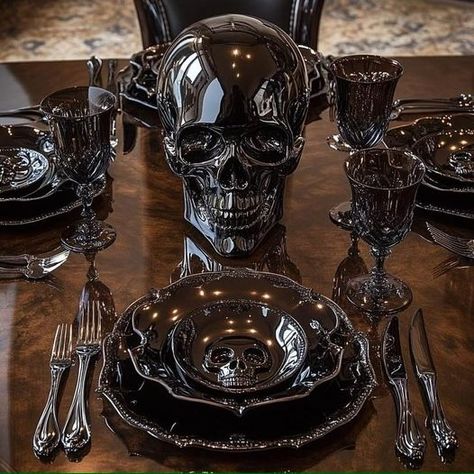 Gothic Cutlery, Black And Green Kitchen, Gothic Decor, Green Kitchen, Kitchen Remodel Idea, Remodel Ideas, Kitchen Remodel, Decor Ideas, New Homes