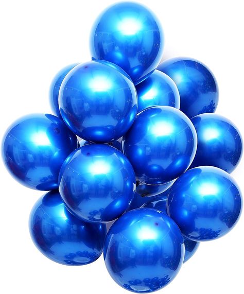 Chrome Royal Blue Balloon 50pcs12 inch, Double Fill Blue Balloon 2 Layers More Durable Noble Colored Balloons, Ideal for Weddings, Baby Showers, Birthday... Royal Blue Balloons, Birthday Party Balloon Decorations, Oreo Party, 36th Birthday, Wallpaper Ios, Blue Balloon, Iphone Wallpaper Ios, Birthday Party Balloon, Party Essentials