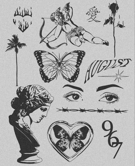 Romantic Tattoo, Petit Tattoo, Creepy Tattoos, Dark Art Tattoo, Line Art Tattoos, Tattoo Art Drawings, Tattoo Flash Art, Black Ink Tattoos, Design Drawings