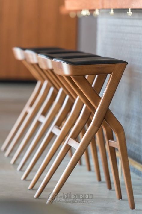 Kursi Cafe Modern Scandinavian Farmhouse Stools, Chair Design Wooden, Kursi Bar, Wooden Bar Stools, Stools For Kitchen Island, Designer Bar Stools, Wooden Chairs, Modern Stools, Black Bar Stools