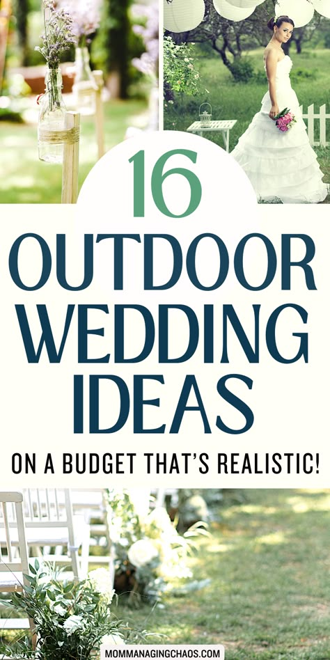 Want to know some of the best outdoor wedding ideas on a budget that won��’t break the bank? Head over to the blog because here comes the guide. Money Saving | Money saving tips | Money saving strategies | Money saving hacks Outdoor Rustic Wedding Ideas On A Budget, June Wedding Ideas Outdoor, Outdoor Wedding Walkway, Budget Friendly Outdoor Wedding, Backyard Micro Wedding Ceremony, Spring Wedding Ideas On A Budget, Wedding Budget Ideas Saving Money, What Should My Wedding Budget Be, Small Simple Wedding Ideas