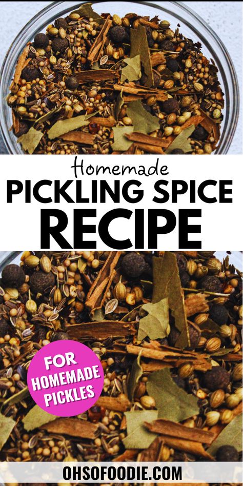 text reads Homemade Pickling Spice Recipe! Pickling Spice Recipe For Beets, Diy Pickling Spice Easy, Pickling Spices Recipe, Pickling Spice Recipe Homemade, Diy Pickling Spice, Cinnamon Pickles Recipe, Easy Pickling Spice Recipe, Pickling Spice Recipe, Homemade Pickling Spice