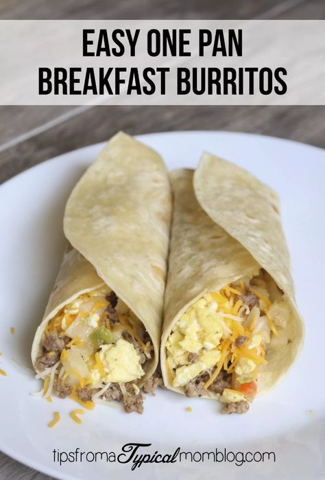 One Pan Breakfast Burrito, Easy One Pan Breakfast, One Pan Breakfast, Easy Breakfast Burritos, Super Easy Breakfast, Mom Breakfast, Mom Instagram, Real Mexican Food, Breakfast Burritos Recipe