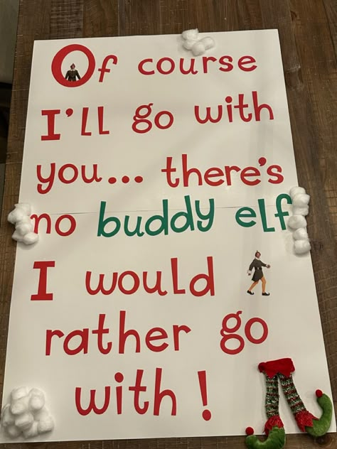 Christmas Hoco Proposals, High School Dance Asking Ideas, Christmas Dance Proposal Ideas, Winter Dance Responses, Christmas Dance Asking Ideas, Winter Formal Response Ideas, Winters Dance Poster, Christmas Dance Poster Ideas, Winters Posters Dance