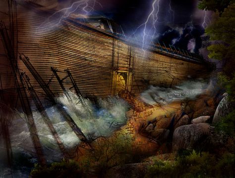 Noah's Ark Experience Hazrat Nooh, Noah's Ark Story, Watercolor Boats, Park Concept, Noah Ark, Bible Study Materials, Noah S Ark, Islamic Cartoon, Bible Pictures