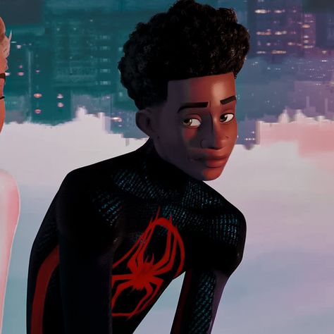 Spider Man Animation, Animated Spiderman, Miles Pfp, Spiderman Animation, Mile Morales, Black Spider Man, Miles Morales Icon, Spiderman Black, Spiderman Miles Morales