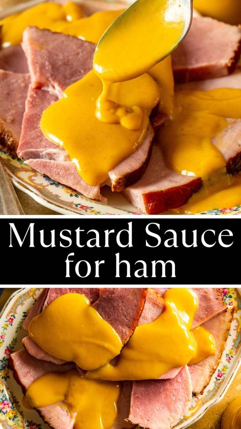 Mustard Sauce for Pork Ham Dipping Sauce, Dip For Soft Pretzels, Mustard Sauce For Ham, Mustard Sauce For Pork, Sauce For Ham, Mustard Ham Glaze, Ham Glazes, Sauce For Pork, Honey Mustard Sauce Recipe