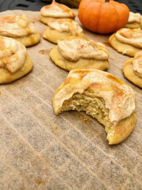 Cookies With Pumpkin, Ricotta Cookies Recipe, Ricotta Dessert, Pumpkin Ricotta, Lemon Ricotta Cookies, Ricotta Cookies, Pumpkin Cookie Recipe, Lemon Cookies Recipes, Pumpkin Cream Cheese