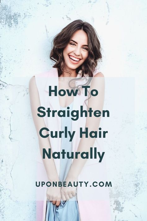 If you're looking for ways to straighten your curly hair naturally and without heat, then you've come to the right place. I've detailed how you can tame your beautiful mane the right way, that is, without damage! Curly To Straight Hair Natural, How To Make Curly Hair Straight No Heat, From Curly To Straight Hair, Straighten Curly Hair Without Heat, How To Straighten Curly Hair Without Heat, Best Way To Straighten Curly Hair, How To Straighten Your Hair Without Heat, How To Straighten Hair Without Heat, How To Straighten Curly Hair