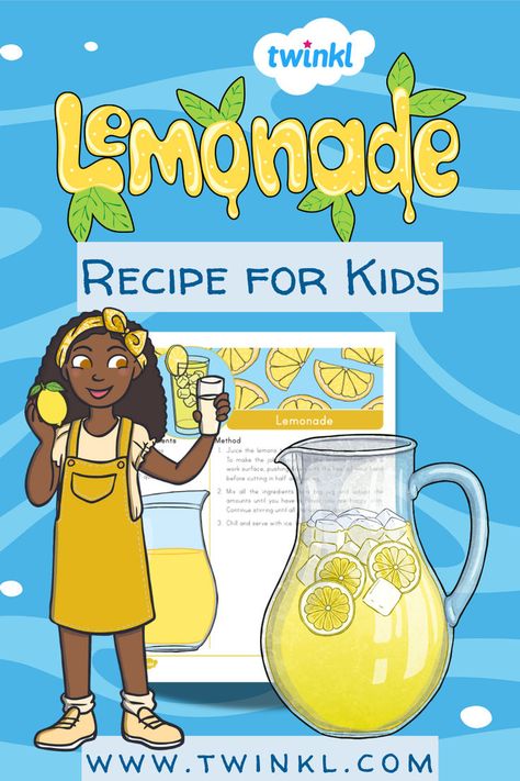 Twinkl's Lemonade Recipe for Kids printable provides children with practice on how to follow directions in a sweet and tasty way. Encourage your children to work in groups and take turns squeezing the lemons. The delicious, hands-on classroom activity also gives children the opportunity to practice measuring ingredients using cups and quarts. Once the lemonade is finished, you can share and enjoy the thirst-quenching treat. Go on, you deserve it! Lemonade Recipe For Kids, Summer Break Activities, Kids Lemonade, Recipe For Kids, Measuring Ingredients, Make Lemonade, Classroom Activity, Lemonade Recipe, Cooking Lessons