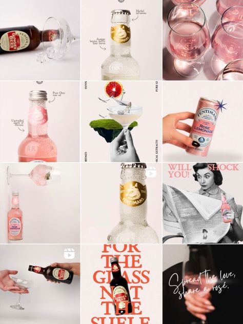 Fentimans: Creative design of preview poster, social media content and website pages for new product #Digital_Marketing_Agency_Instagram_Grid #Beverage_Instagram_Feed #3_Grid_Instagram_Post #Grid_Inspiration Beverage Instagram Feed, Wine Instagram Feed, Instagram Marketing Design, 3 Grid Instagram Post, Product Poster Design Marketing, Product Instagram Feed, Bar Instagram Feed, Brand Instagram Feed Ideas, Grid Inspiration